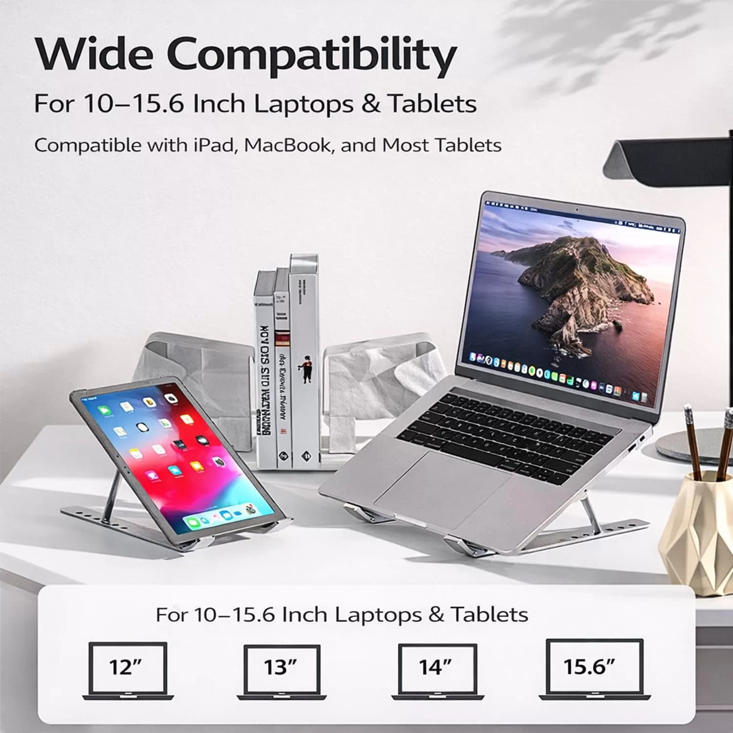 Portable Foldable Laptop Stand – Adjustable Ergonomic Desk Riser for Laptops & Tablets — image 5