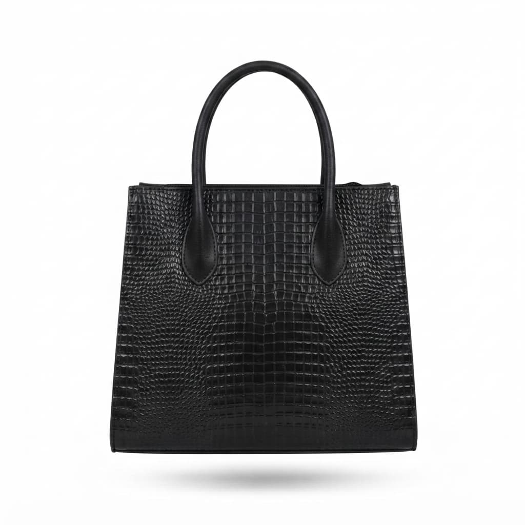 LOCH Executive Black Dual-Handle Crocodile-Embossed Tote Bag — image 3
