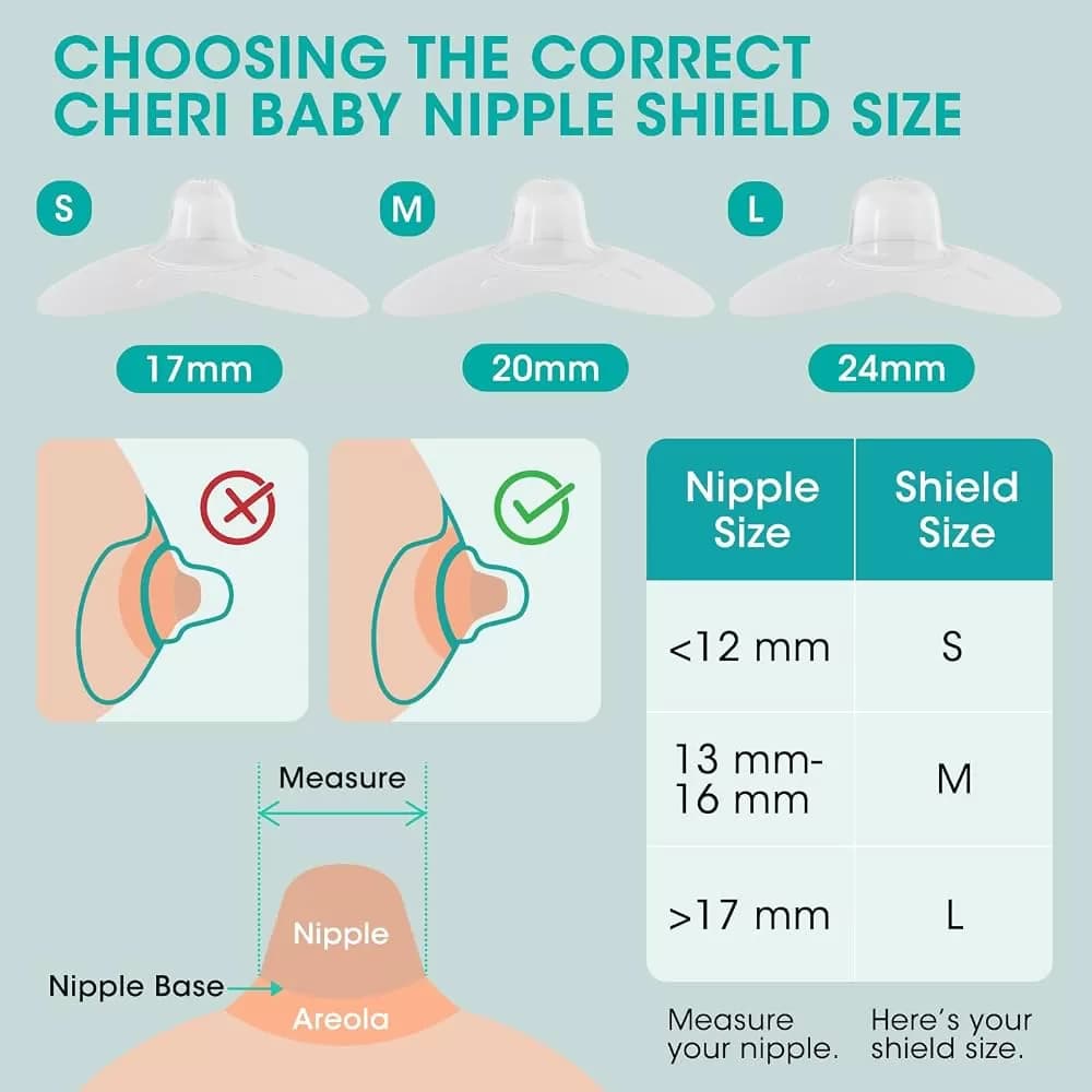 CheriBaby 24mm Nipple Shield for Breastfeeding – Soft Silicone with Carrying Case — image 6