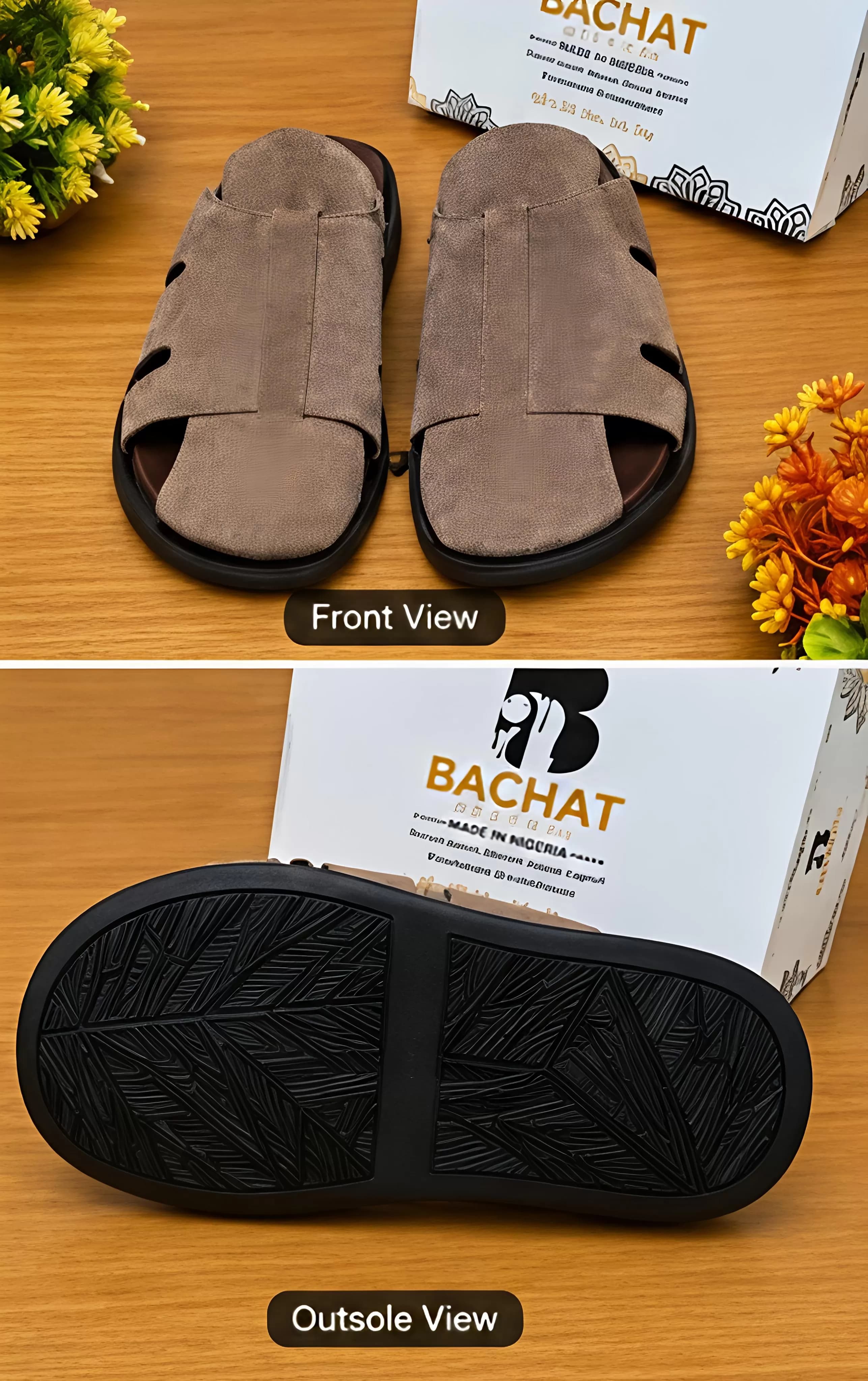 Bachat Apparel Men's Suede Closed-Toe Casual Sandals — image 3