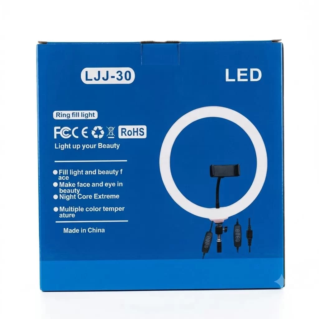 LJJ-30 12 inches LED Ringlight kit with heavy duty Tripod stand — image 2