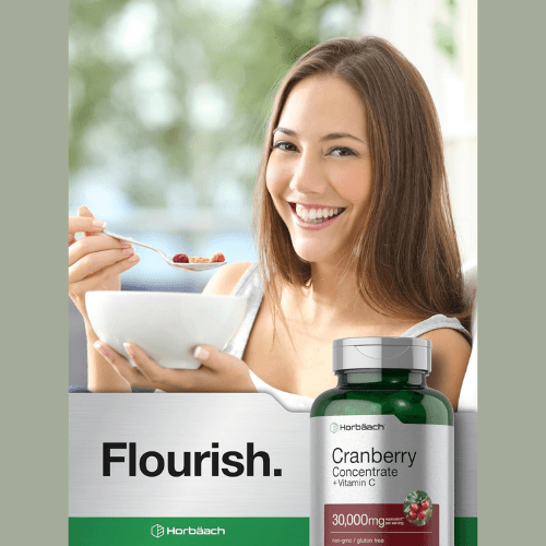 Horbäach Cranberry Concentrate Extract Pills + Vitamin C – Triple Strength Formula — image 7