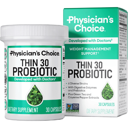 Physician's CHOICE Thin 30 – Probiotics for Weight Management & Gut Health, 6 Strains, Cayenne & Green Tea, 30 Capsules — image 5