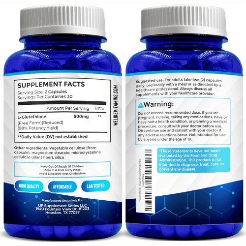 WeLikeVitamins L-Glutathione 500 mg, 60 capsules — image 5
