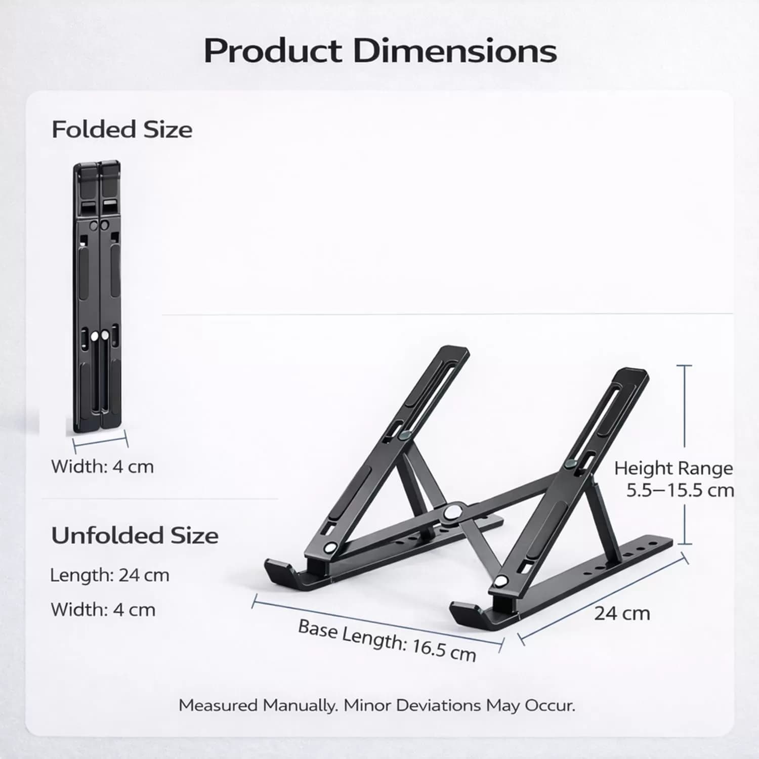 Portable Foldable Laptop Stand – Adjustable Ergonomic Desk Riser for Laptops & Tablets — image 4