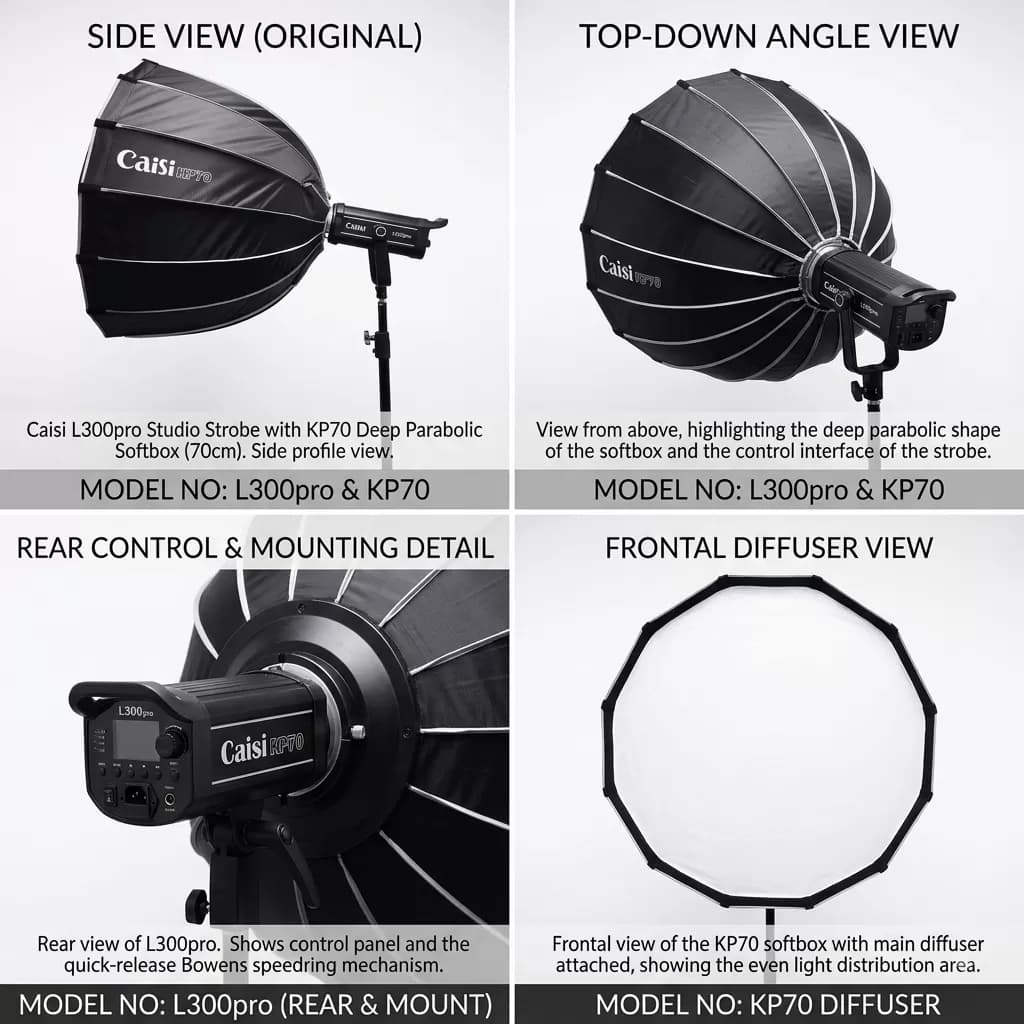 Caisi CS-KP70 70cm Parabolic Softbox with Bowens Mount — image 2