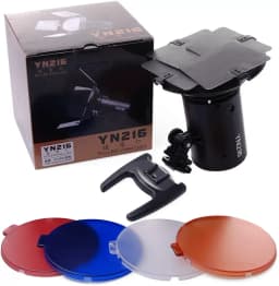 YONGNUO YN216 YN-216 LED Video Light with Adjustable 3200K-5600K Color Temperature and 4 Color Plates for Canon Nikon DSLR Camera's Image
