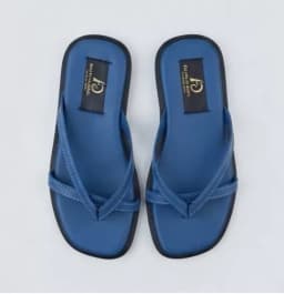 Women's Elegant Blue Multi-Strap Flat Sandals's Image