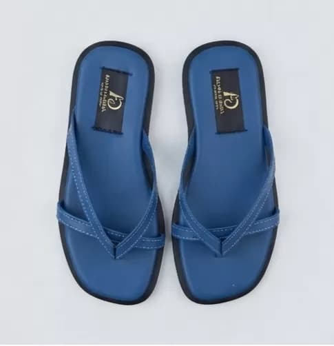 Women's Elegant Blue Multi-Strap Flat Sandals — image 1