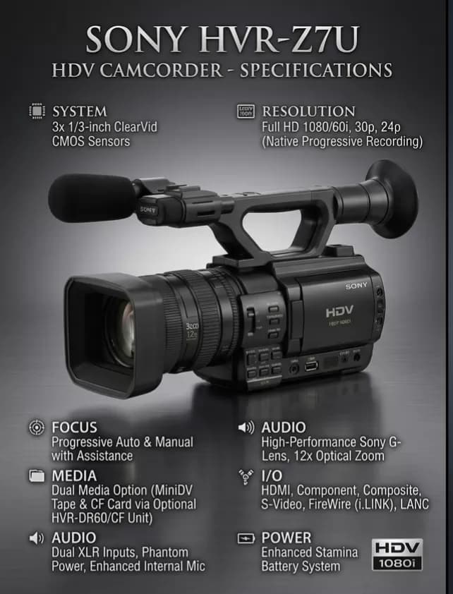 Sony HDV 1080i Professional 3CCD Camcorder — image 2