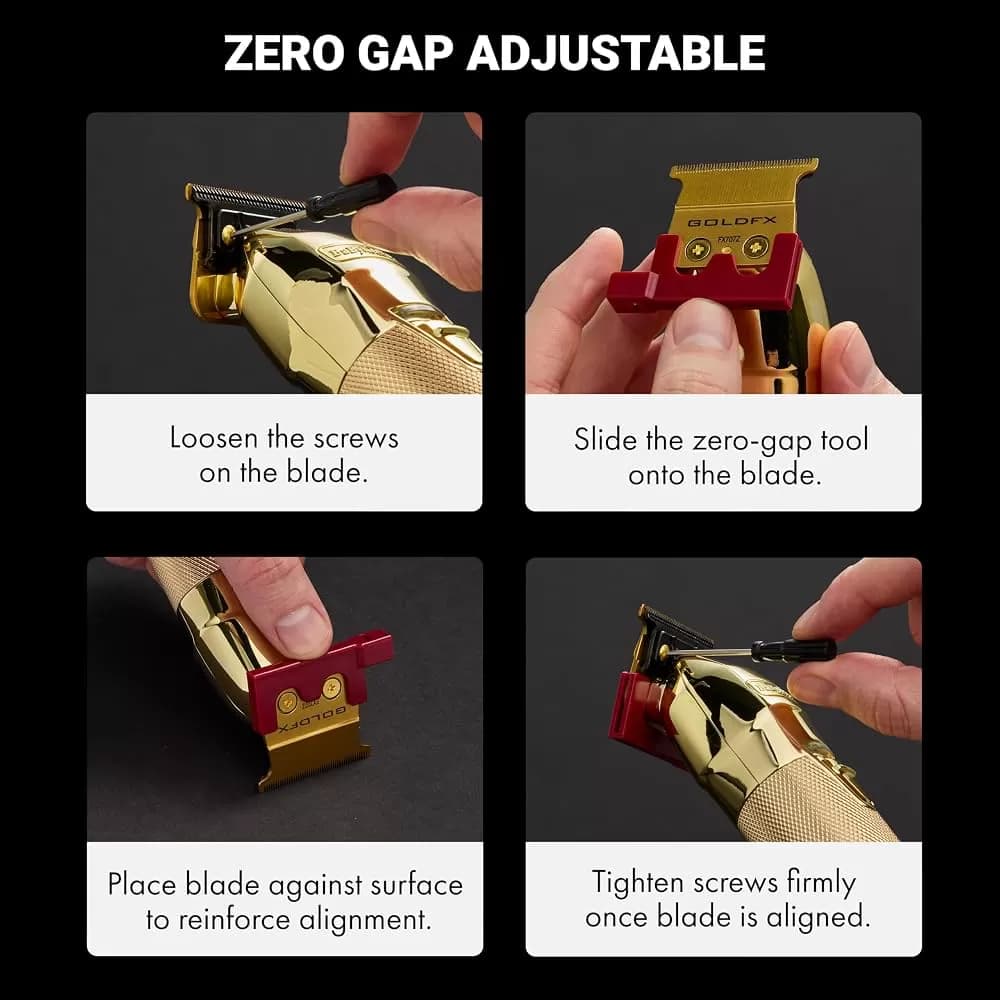 BaBylissPRO GoldFX FX787NG Professional Cordless Hair Trimmer – High-Torque Brushless Motor, DLC Titanium T-Blade, USB-C Charging, Gold — image 8