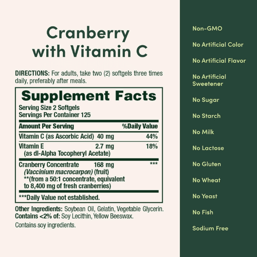 Nature's Bounty Cranberry Pills – Urinary Tract Health & Immune Support — image 3