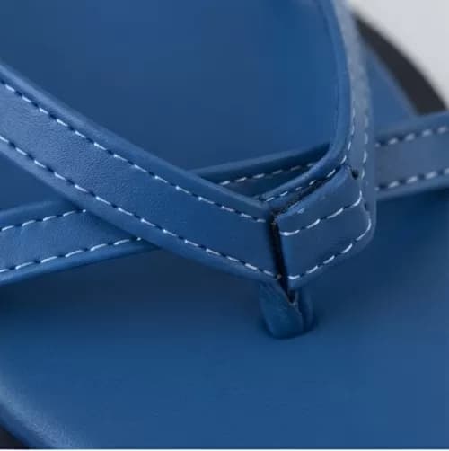 Women's Elegant Blue Multi-Strap Flat Sandals — image 2