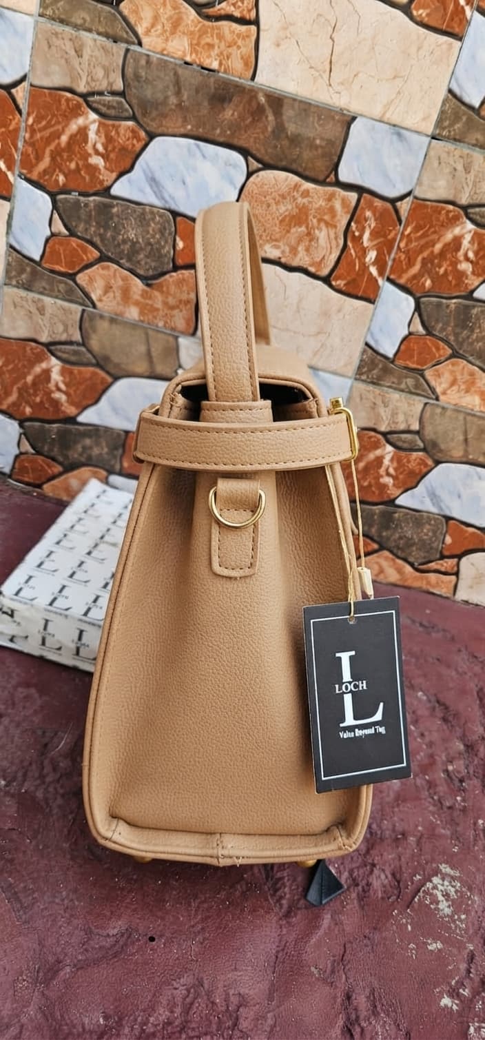 LOCH Classic Tan Structured Satchel & Crossbody Handbag — image 2