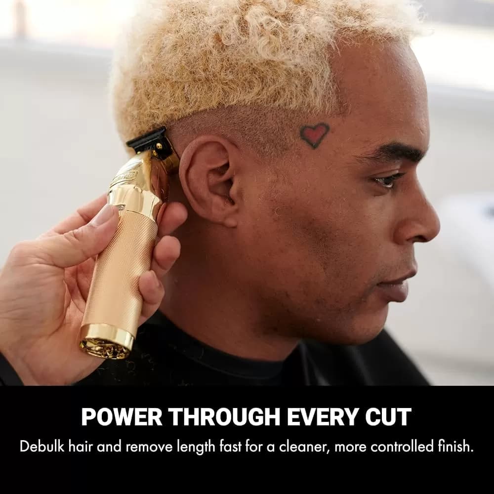 BaBylissPRO GoldFX FX787NG Professional Cordless Hair Trimmer – High-Torque Brushless Motor, DLC Titanium T-Blade, USB-C Charging, Gold — image 7