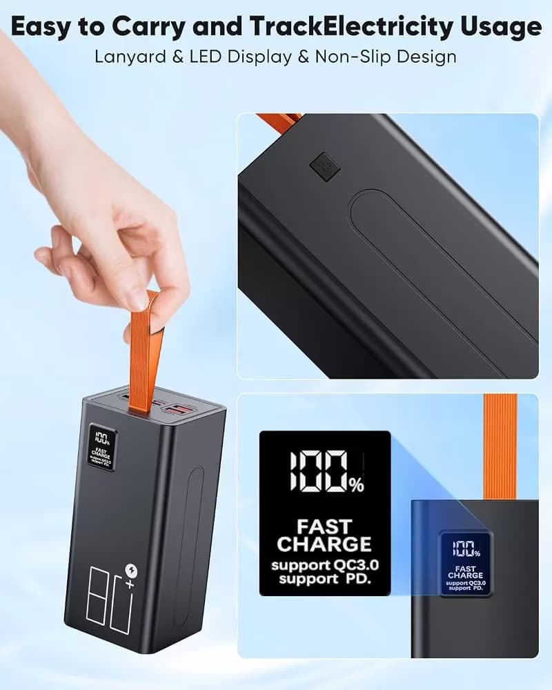Liahomco 80,000mAh Portable Power Bank – 30W PD Fast Charging, 5 Outputs & LED Display — image 7