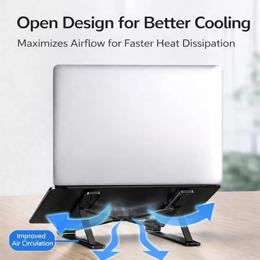 Portable Foldable Laptop Stand – Adjustable Ergonomic Desk Riser for Laptops & Tablets — image 3