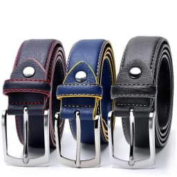Classic Premium Leather Pin Buckle Belt's Image