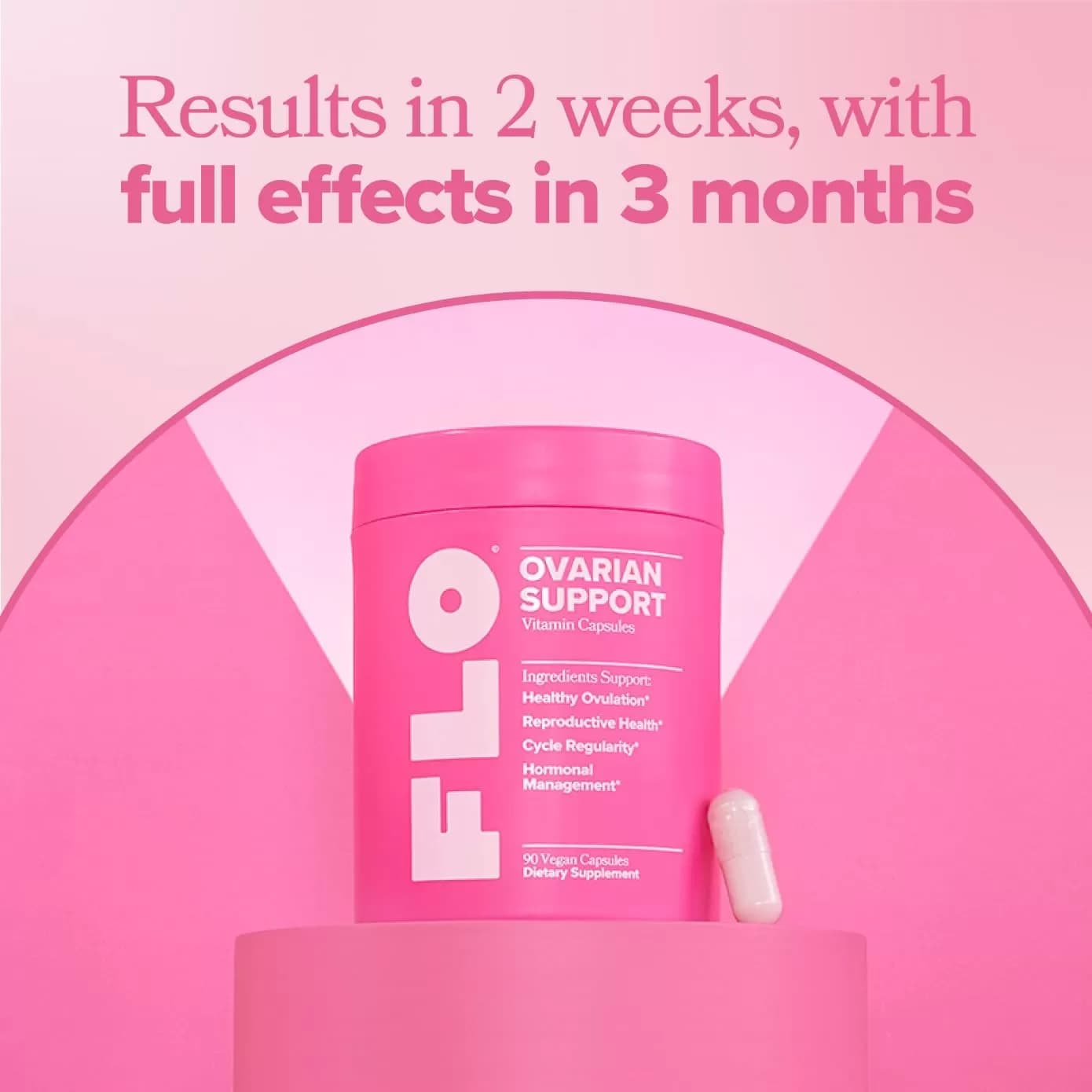 O Positiv FLO Ovarian Support Capsules – Hormone Balance Supplement for Women with Inositol, DIM & Folic Acid – Supports Healthy Ovulation & Menstrual Cycle Regularity – 30 Servings, Vegan — image 7