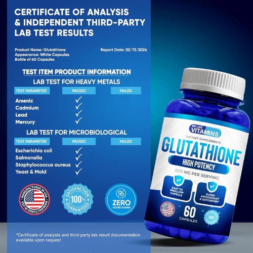 WeLikeVitamins L-Glutathione 500 mg, 60 capsules — image 4
