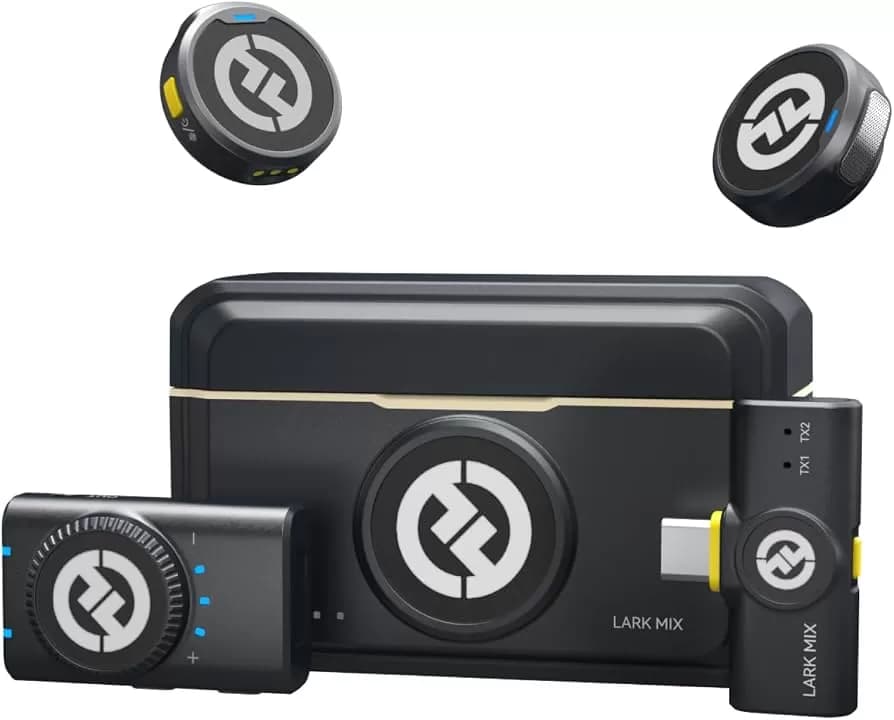 Hollyland LARK M2 Wireless Lavalier Microphone System – 2-Person Mic with Noise Cancellation, 300m Range, Camera & USB-C — image 1