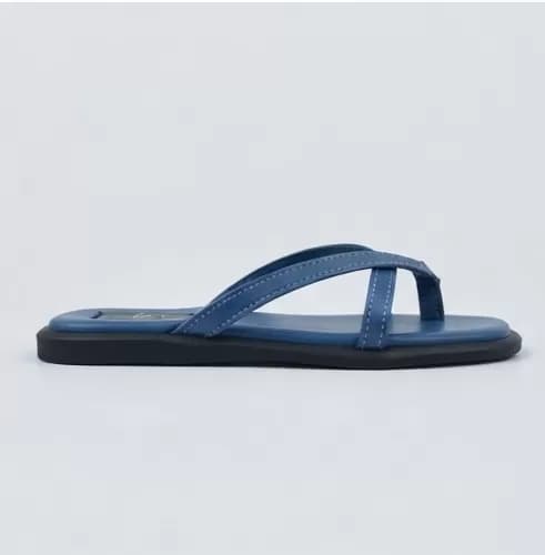 Women's Elegant Blue Multi-Strap Flat Sandals — image 3
