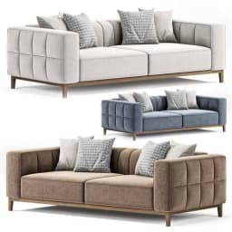 Contemporary Two-Seater Fabric Sofa's Image