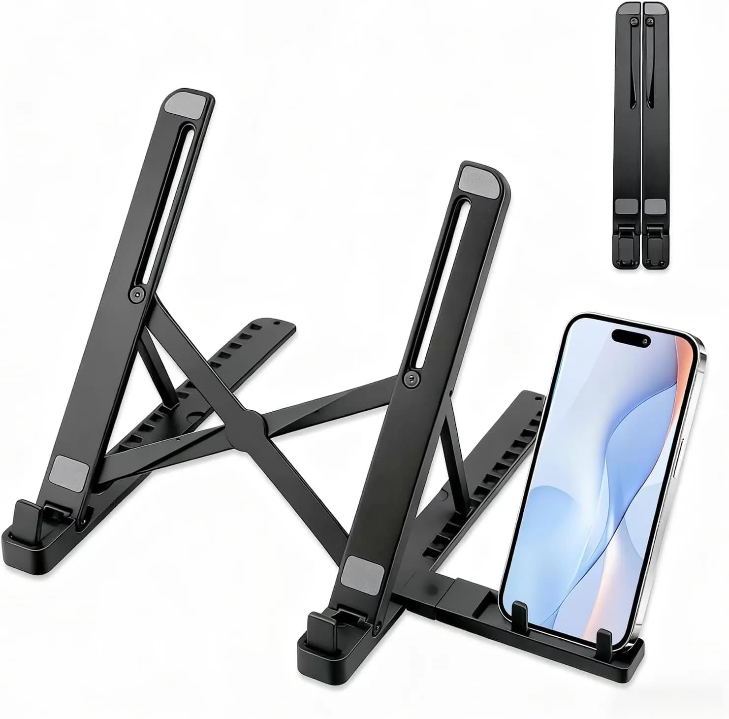 Adjustable Laptop Stand, 6-Level Foldable, Ventilated, for 10-15.6 Inch — image 1