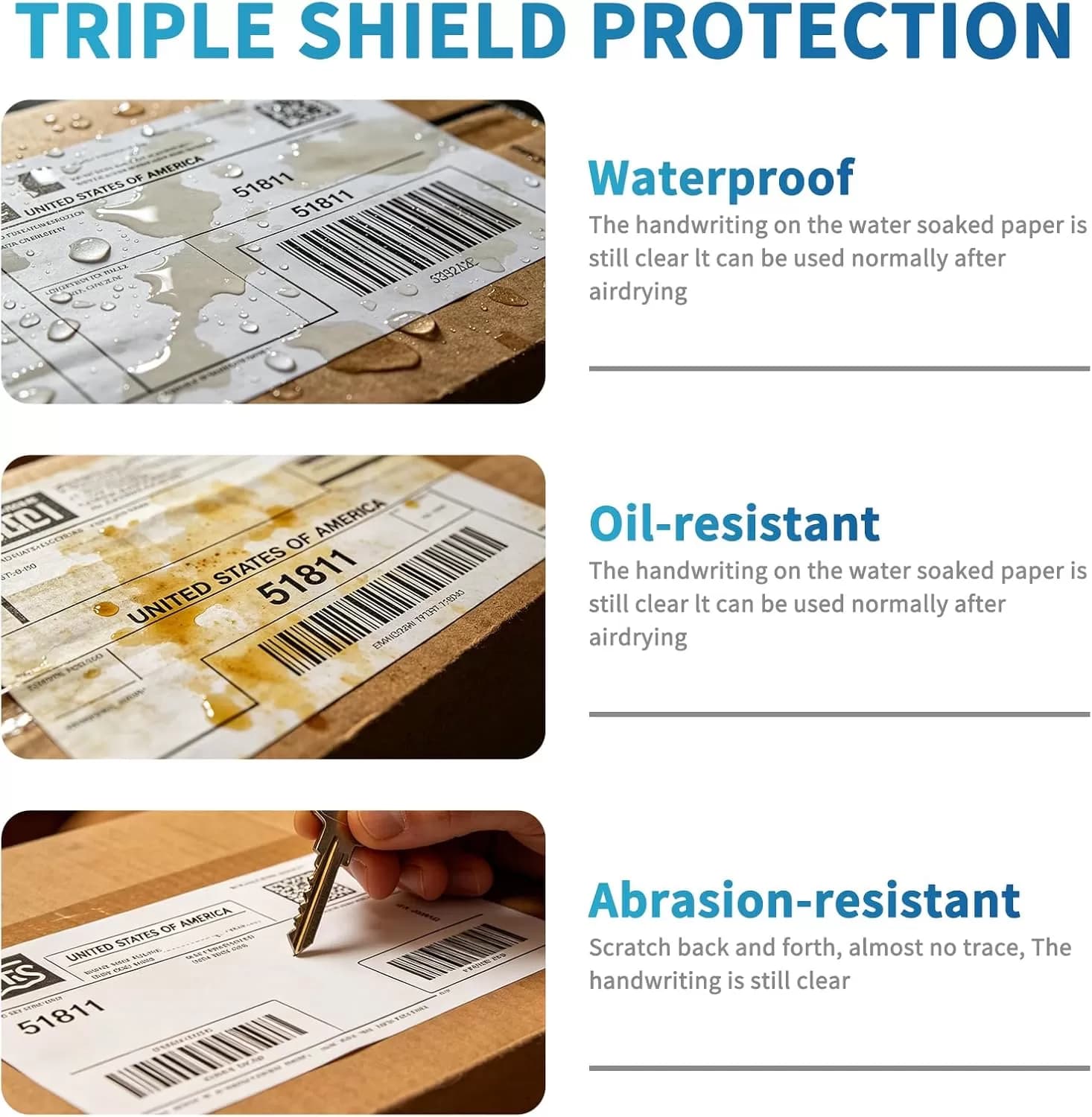 9527 Product 4x6 Direct Thermal Shipping Labels – 500 Fanfold White Labels, Perforated with Strong Adhesive, Compatible with Rollo, Zebra, MUNBYN and More — image 7