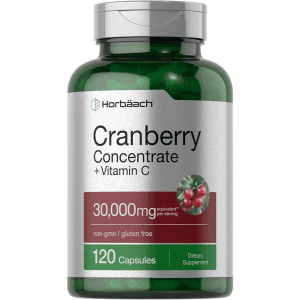 Horbäach Cranberry Concentrate Extract Pills + Vitamin C – Triple Strength Formula — image 1