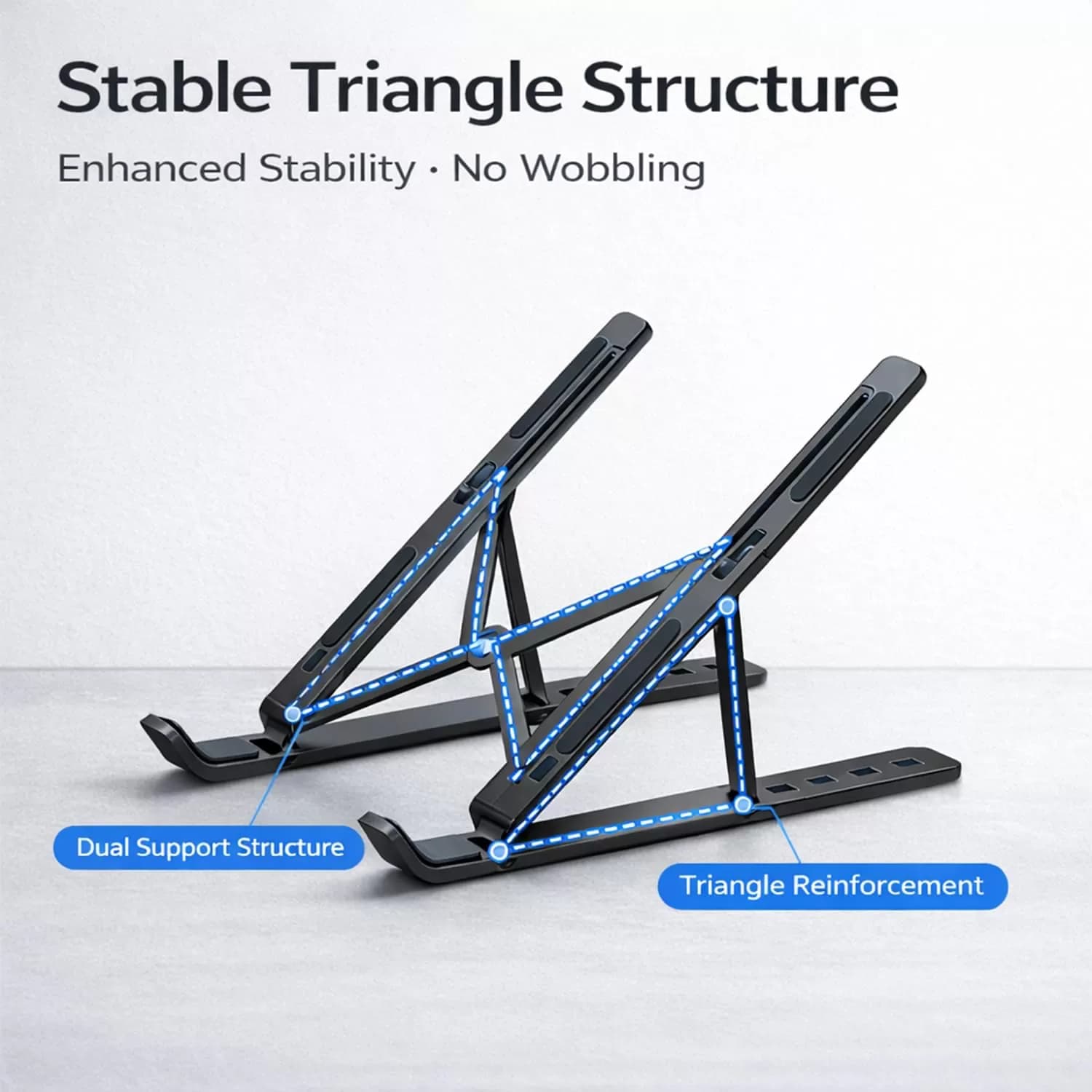 Portable Foldable Laptop Stand – Adjustable Ergonomic Desk Riser for Laptops & Tablets — image 2