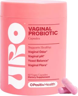 O Positiv URO Vaginal Probiotic Capsules – 60ct – pH Balance Supplement with Lactobacillus & Prebiotics for Odor Control, Flora & Yeast Support – Non-GMO, Vegan, Women’s Daily Health Formula's Image