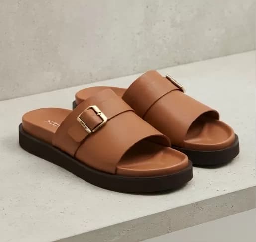 Men's Premium Pedro Branded Leather Buckle Slide Sandals — image 3