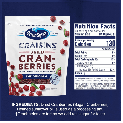 Ocean Spray Craisins Dried Cranberries – Original, 48 Ounce — image 3