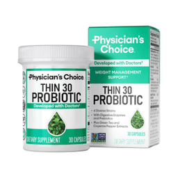 Physician's CHOICE Thin 30 – Probiotics for Weight Management & Gut Health, 6 Strains, Cayenne & Green Tea, 30 Capsules's Image