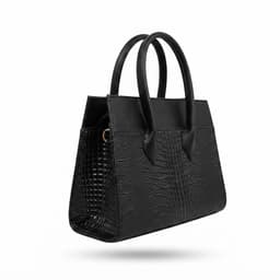 LOCH Executive Black Dual-Handle Crocodile-Embossed Tote Bag's Image