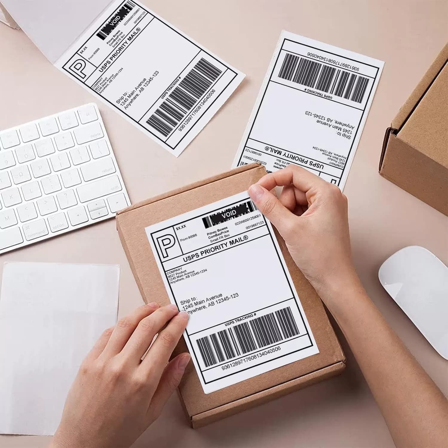 9527 Product 4x6 Direct Thermal Shipping Labels – 500 Fanfold White Labels, Perforated with Strong Adhesive, Compatible with Rollo, Zebra, MUNBYN and More — image 6
