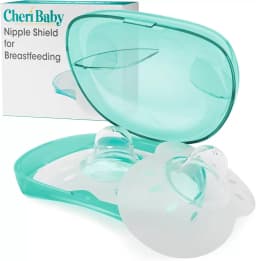 CheriBaby 24mm Nipple Shield for Breastfeeding – Soft Silicone with Carrying Case's Image