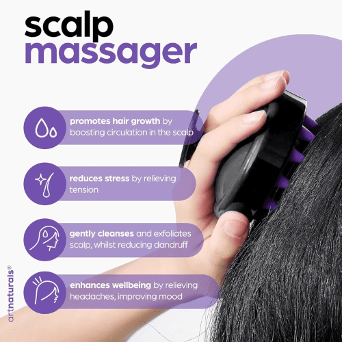 ArtNaturals Organic Rosemary & Castor Hair Growth Oil + Scalp Massager Set – Nourishing & Strengthening Formula — image 6