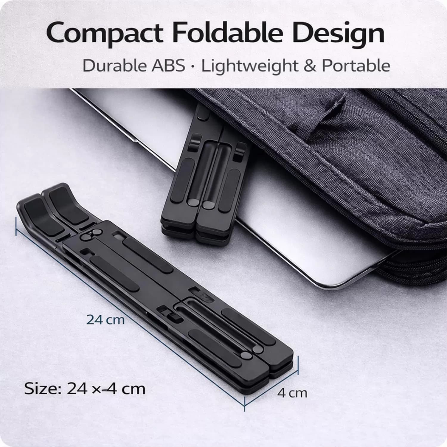 Portable Foldable Laptop Stand – Adjustable Ergonomic Desk Riser for Laptops & Tablets — image 6
