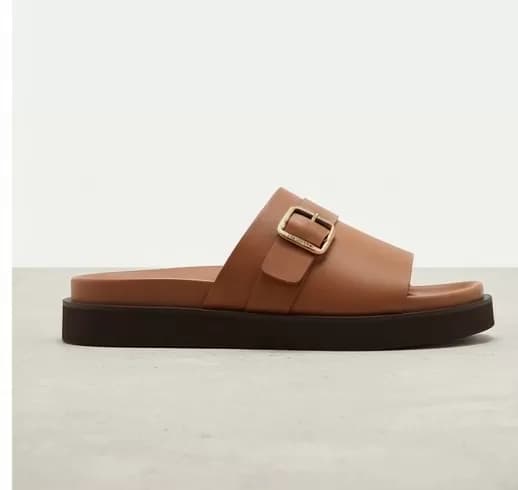 Men's Premium Pedro Branded Leather Buckle Slide Sandals — image 4