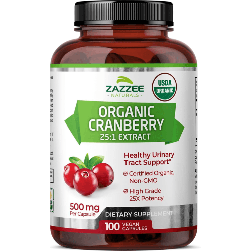 Zazzee USDA Organic Cranberry 25:1 Extract – High-Potency Urinary Tract Support — image 3