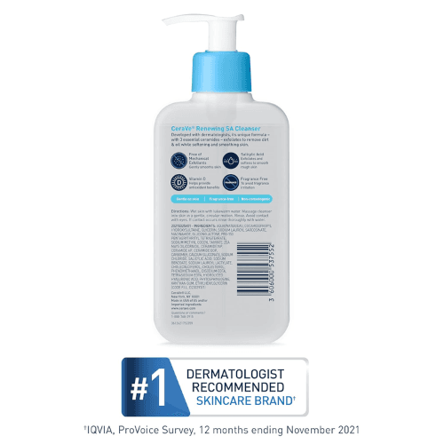 CeraVe Renewing Salicylic Acid Cleanser – Gentle BHA Exfoliating Face Wash — image 2