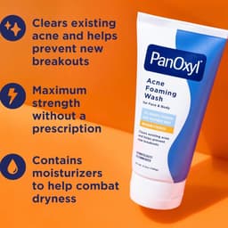 PanOxyl Acne Foaming Wash Benzoyl Peroxide 10% Maximum Strength Antimicrobial, 5.5 Oz's Image
