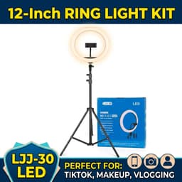 LJJ-30 12 inches LED Ringlight kit with heavy duty Tripod stand's Image