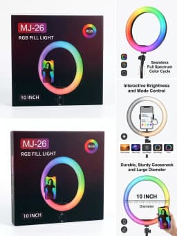 MJ-26 10-Inch RGB LED Ring Fill Light's Image