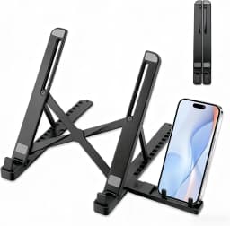 Adjustable Laptop Stand, 6-Level Foldable, Ventilated, for 10-15.6 Inch's Image