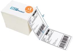 9527 Product 4x6 Direct Thermal Shipping Labels – 500 Fanfold White Labels, Perforated with Strong Adhesive, Compatible with Rollo, Zebra, MUNBYN and More's Image