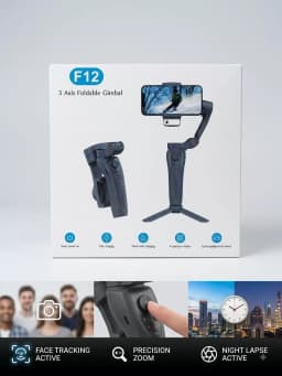 F12 3-Axis Foldable Smartphone Gimbal Stabilizer's Image